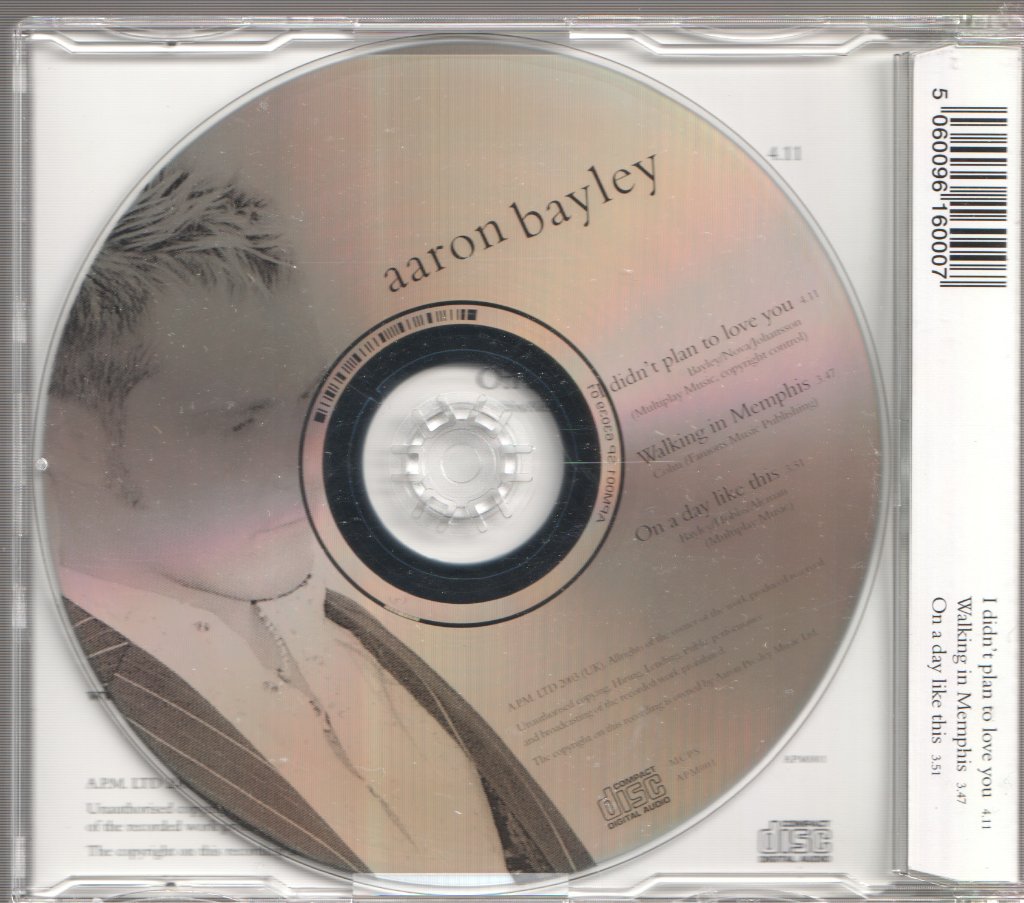 Aaron Bayley - I Didn't Plan To Love You - Cd