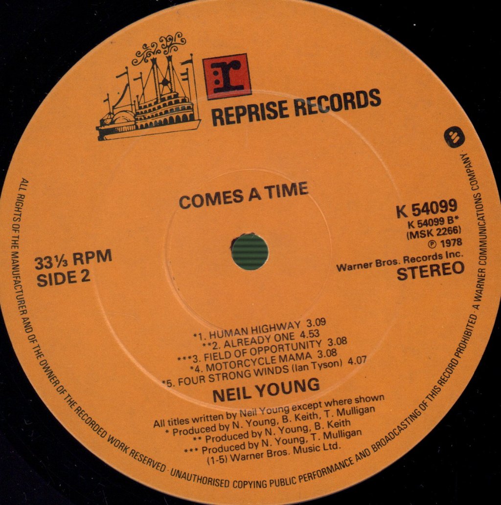 Neil Young - Comes A Time - Lp