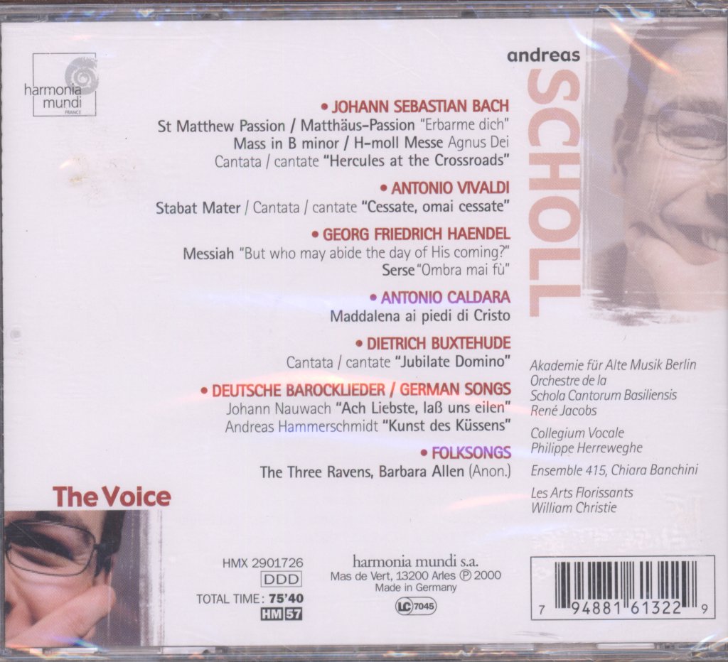 Andreas Scholl - Voice - Cd