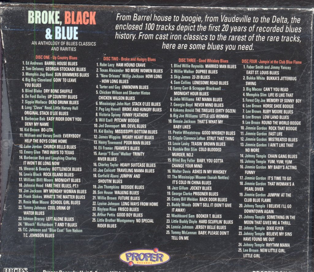 Various Artists - Broke, Black & Blue - Cd Set