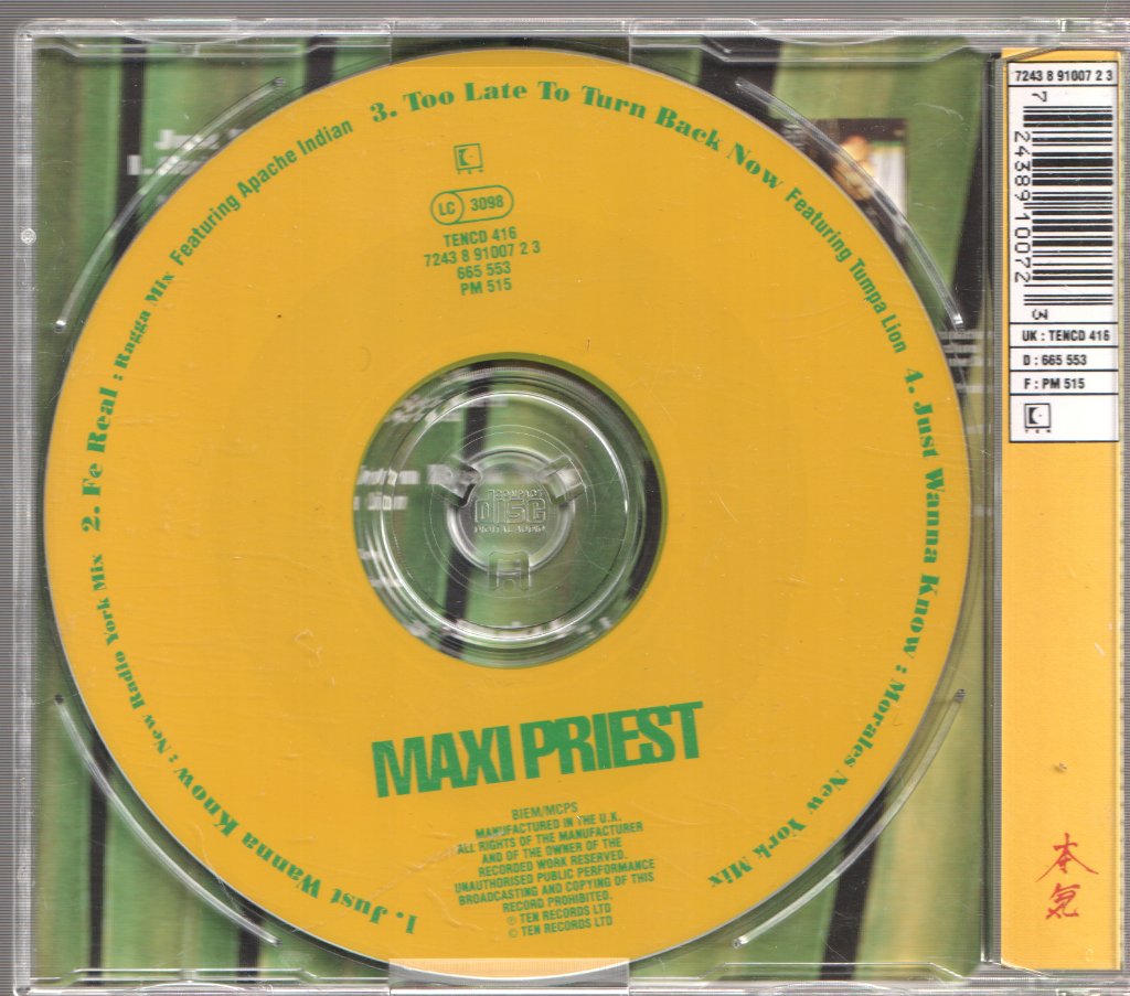 Maxi Priest - Just Wanna Know / Fe Real - Cd