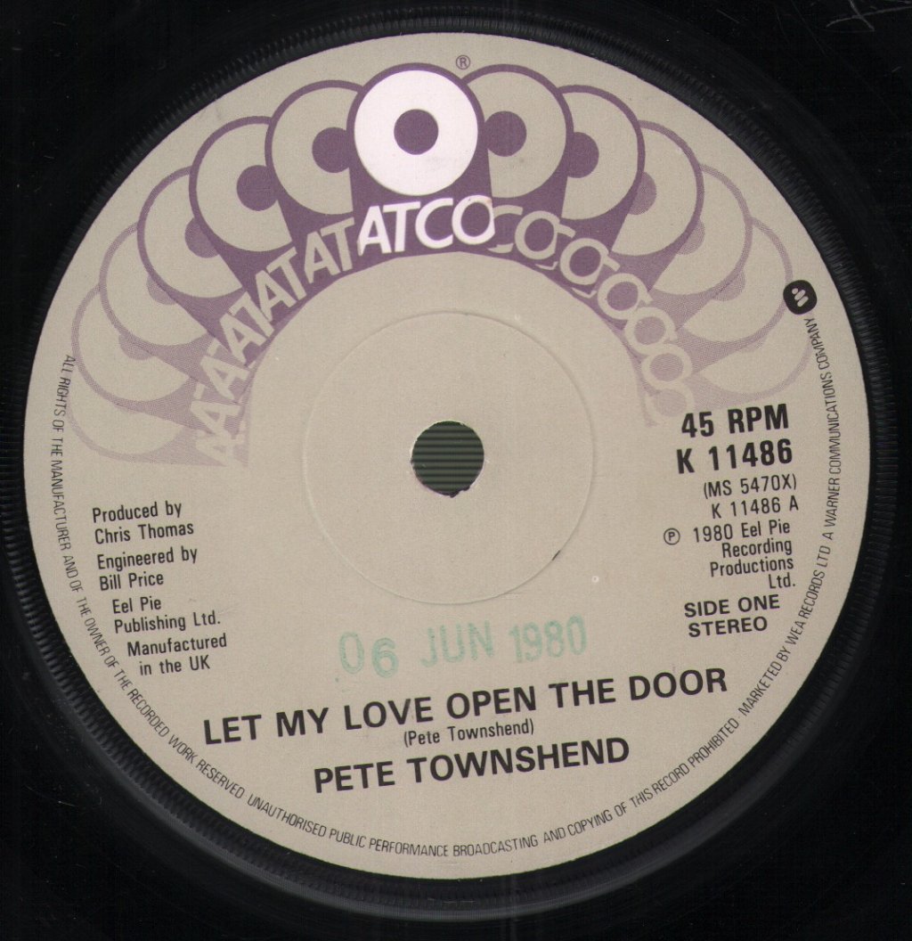 Pete Townshend - Let My Love Open The Door - 7 Inch