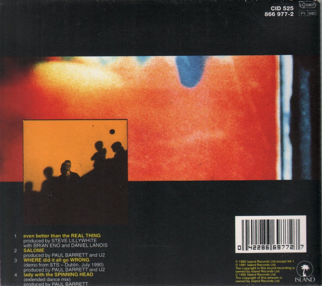U2 - Even Better Than The Real Thing - Cd