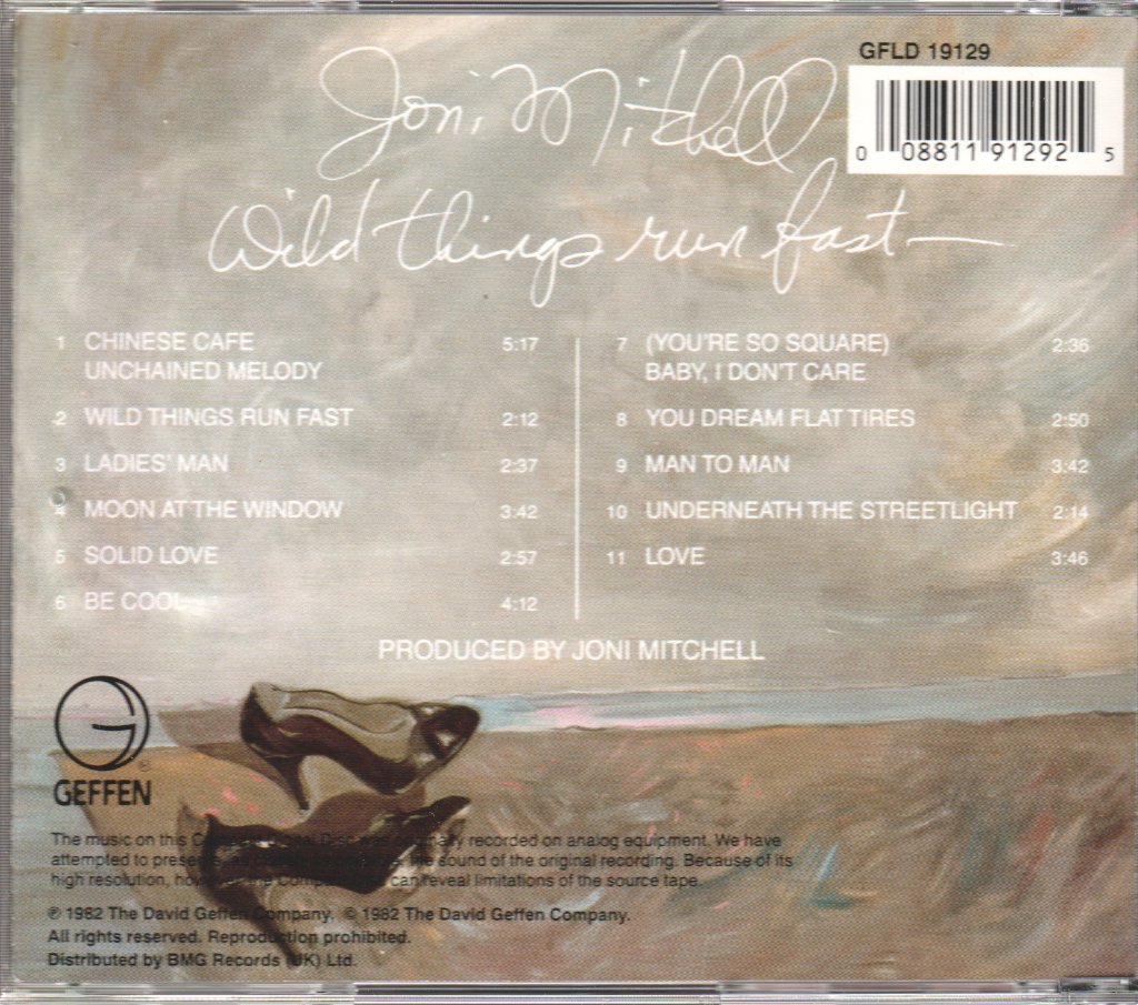 Joni Mitchell - Wild Things Run Fast - Cd