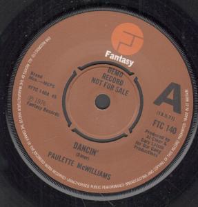Paulette Mcwilliams - Dancin' - 7 Inch