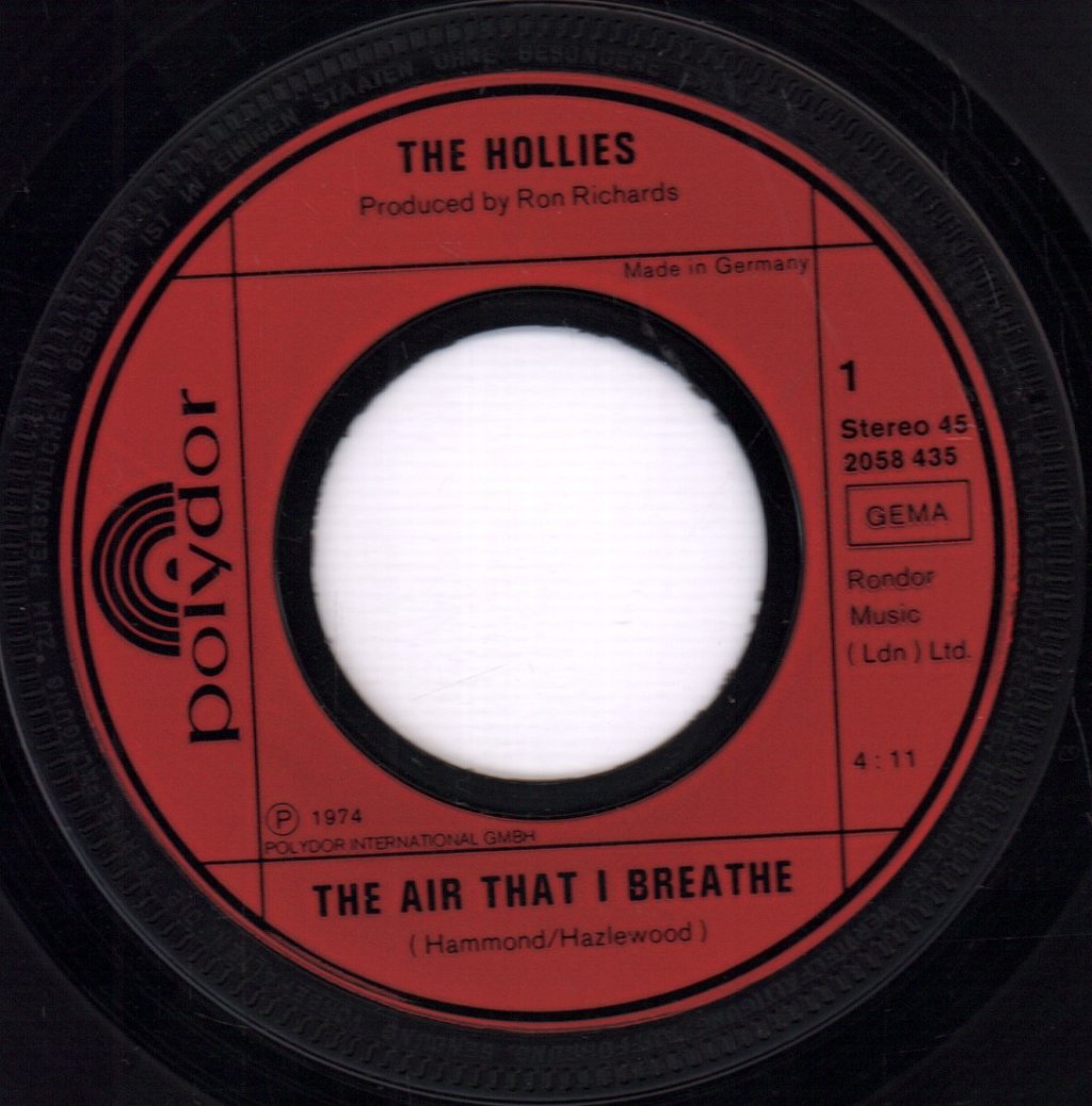 Hollies - Air That I Breathe - 7 Inch