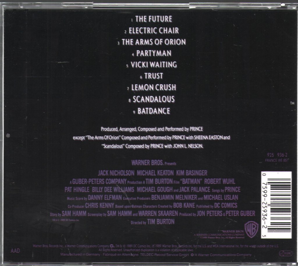 Prince - Batman™ (Motion Picture Soundtrack) - Cd