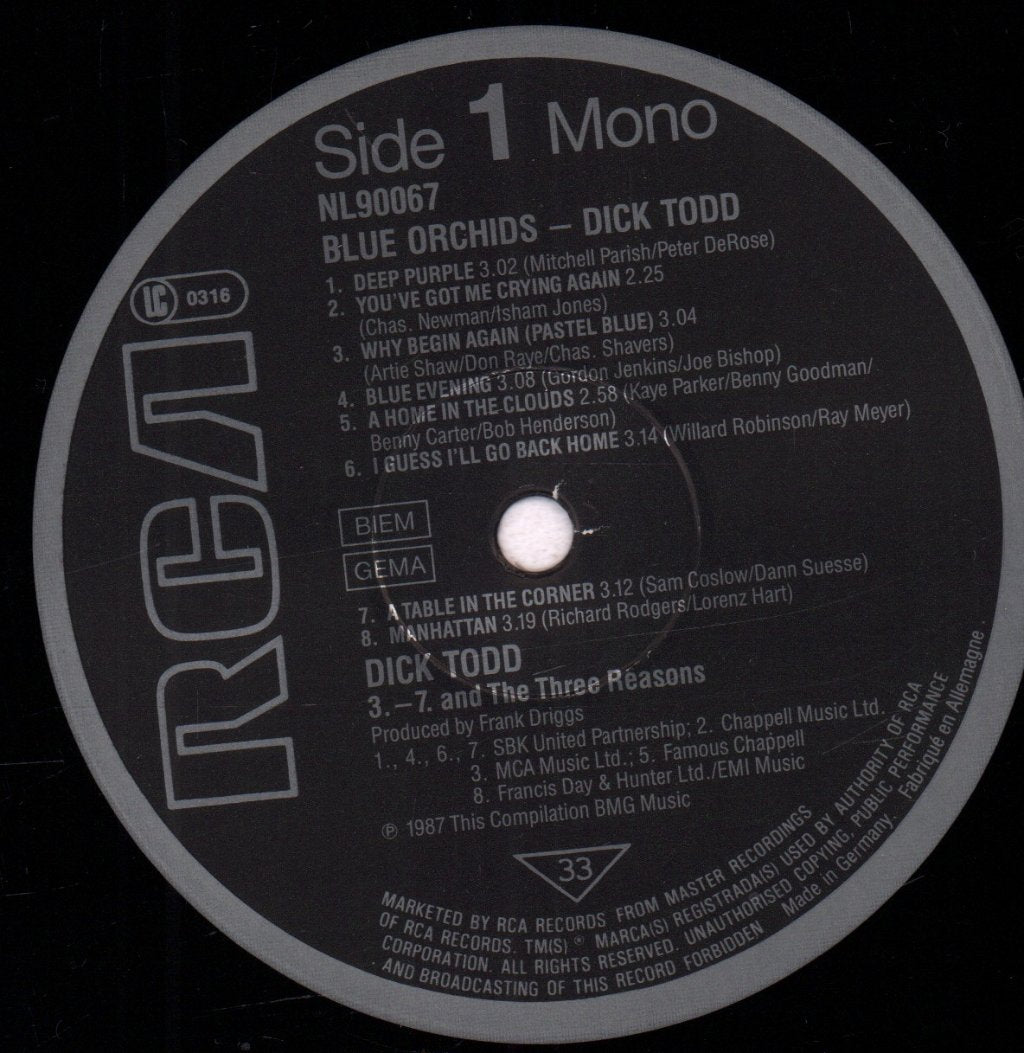 Dick Todd - Blue Orchids - Lp
