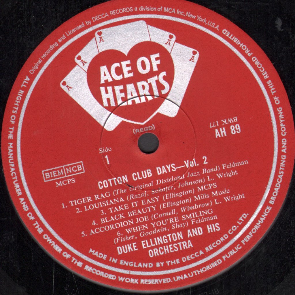 Duke Ellington And His Orchestra - Cotton Club Days Vol 2 - Lp