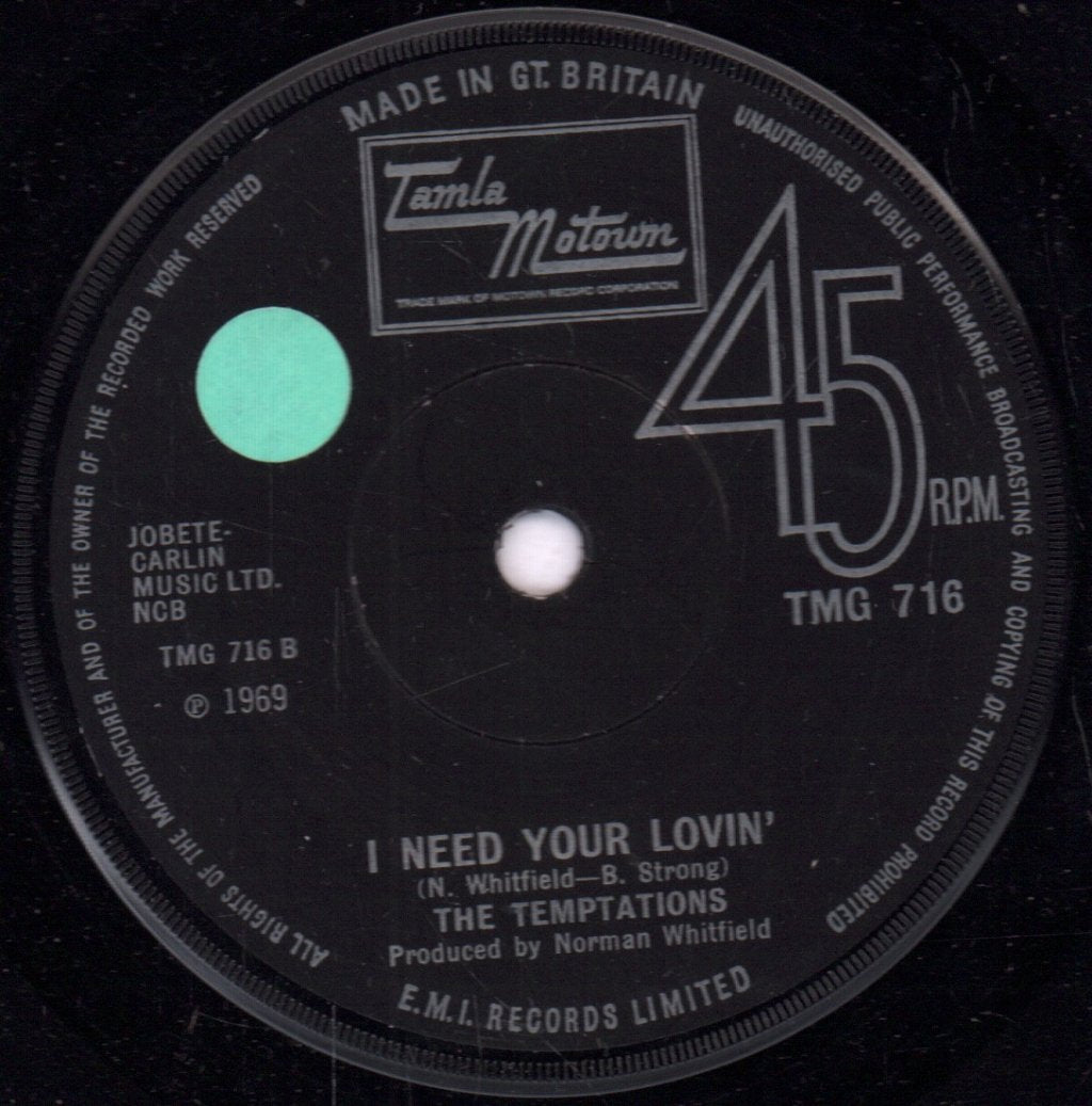 Temptations - Run Away Child, Running Wild - 7 Inch