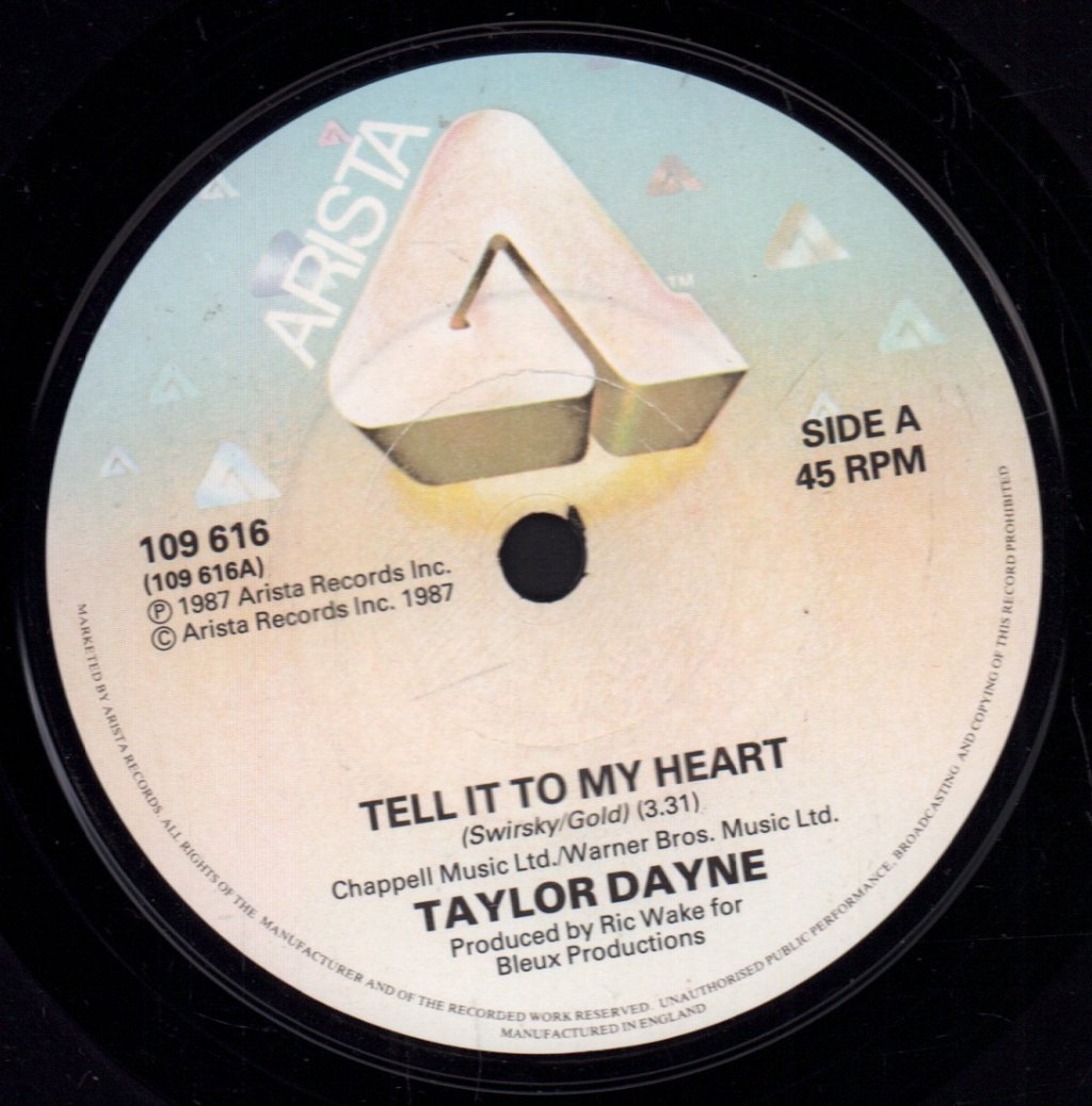 Taylor Dayne - Tell It To My Heart - 7 Inch
