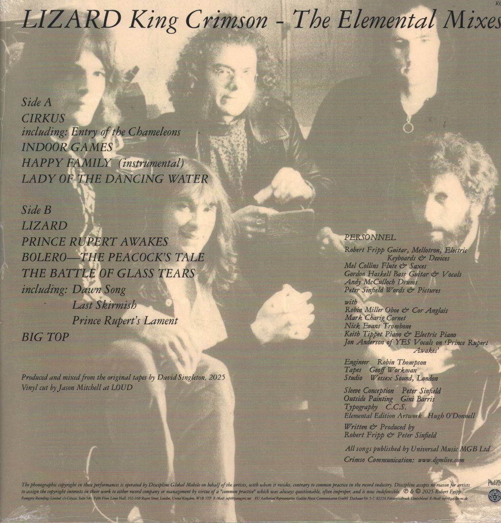 King Crimson - Lizard - The Elemental Mixes - Lp