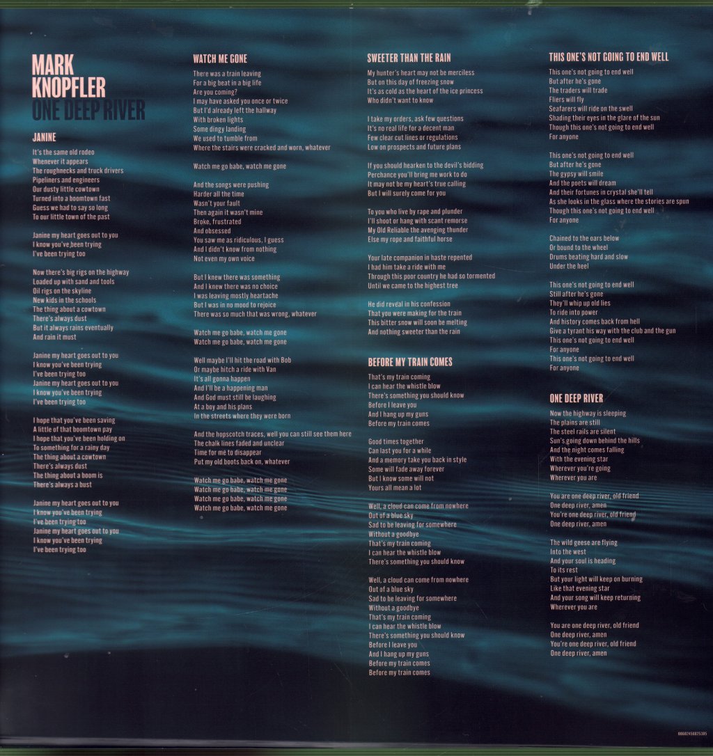 Mark Knopfler - One Deep River - Double Lp