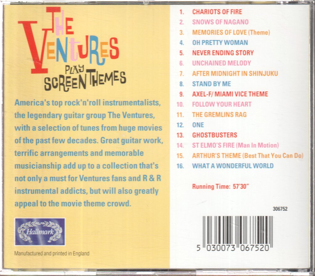 Ventures - Ventures Play Screen Themes - Cd