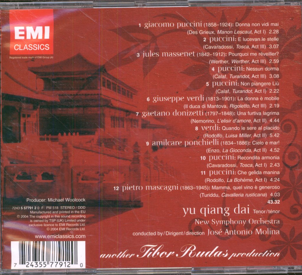 Yu Qiang Dai - Opera Arias - Cd