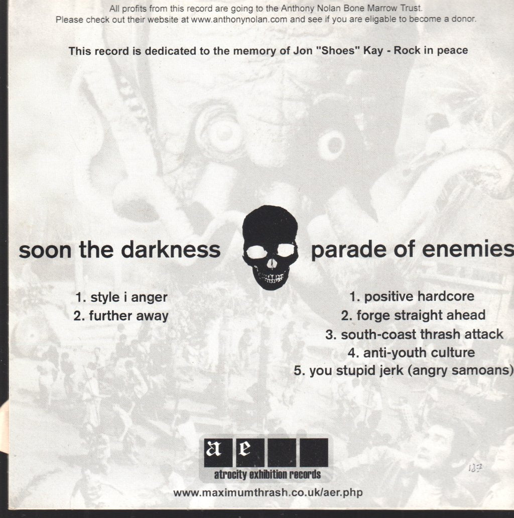 Soon The Darkness/Parade Of Enemies - Style I Anger - 7 Inch