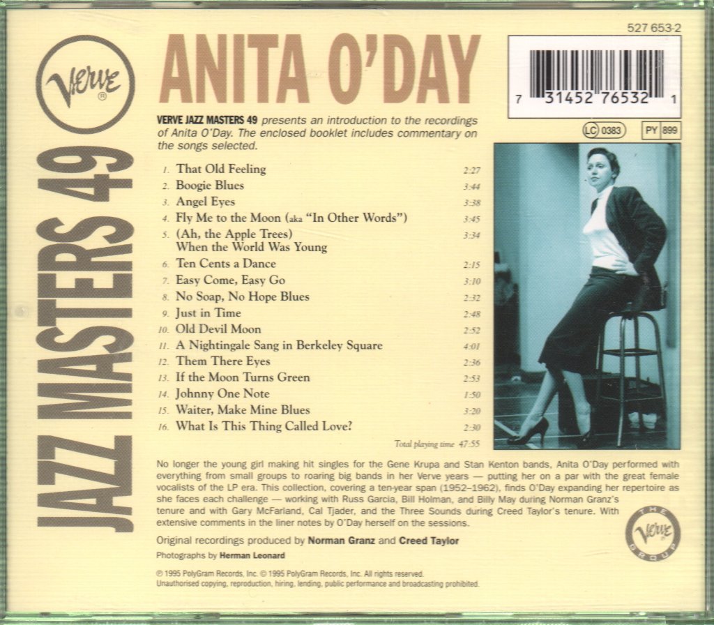 Anita O'Day - Verve Jazz Masters 49 - Cd