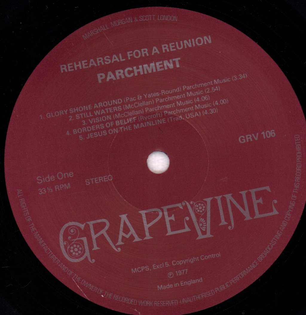Parchment - Rehearsal For A Reunion - Lp