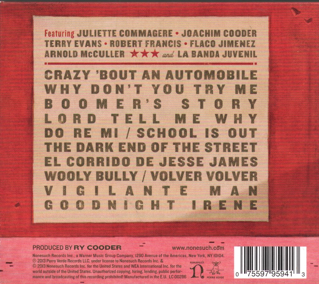 Ry Cooder and Corridos Famosos - Live - Cd