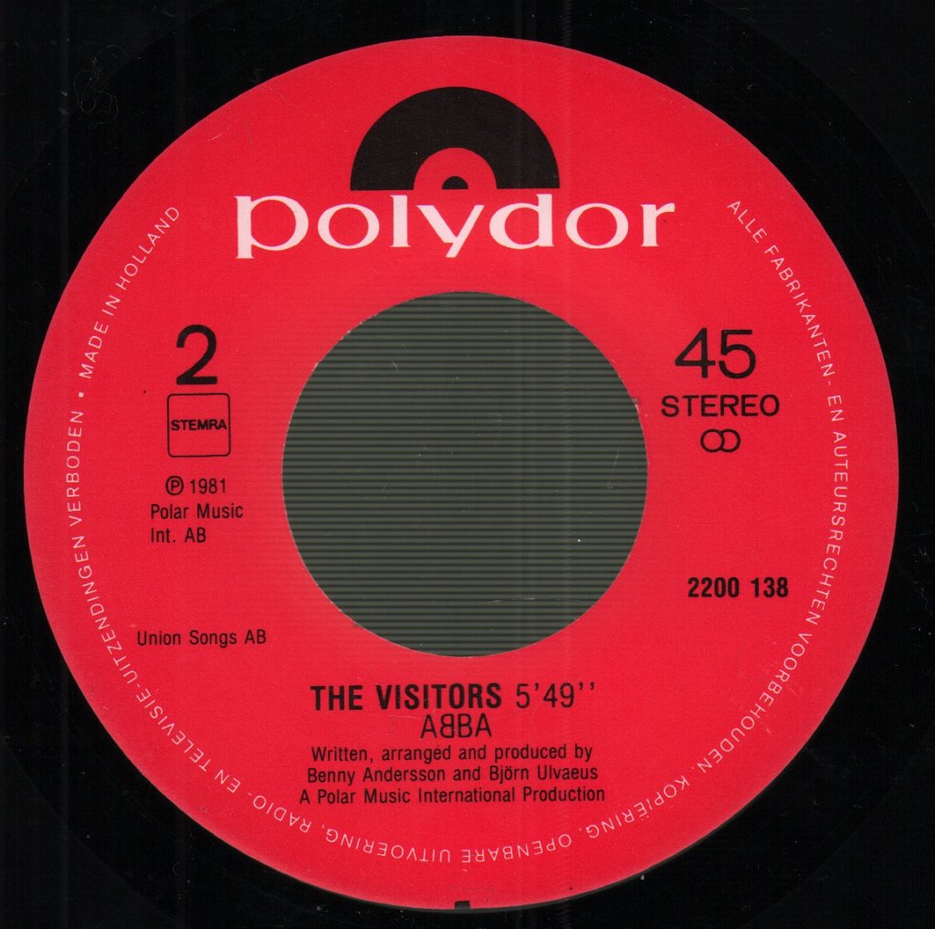 ABBA - Head Over Heels/The Visitors - 7 Inch