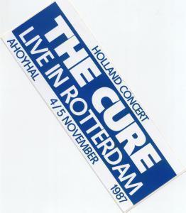Cure - Ahoyhal Rotterdam 4-5/11/87 - Sticker