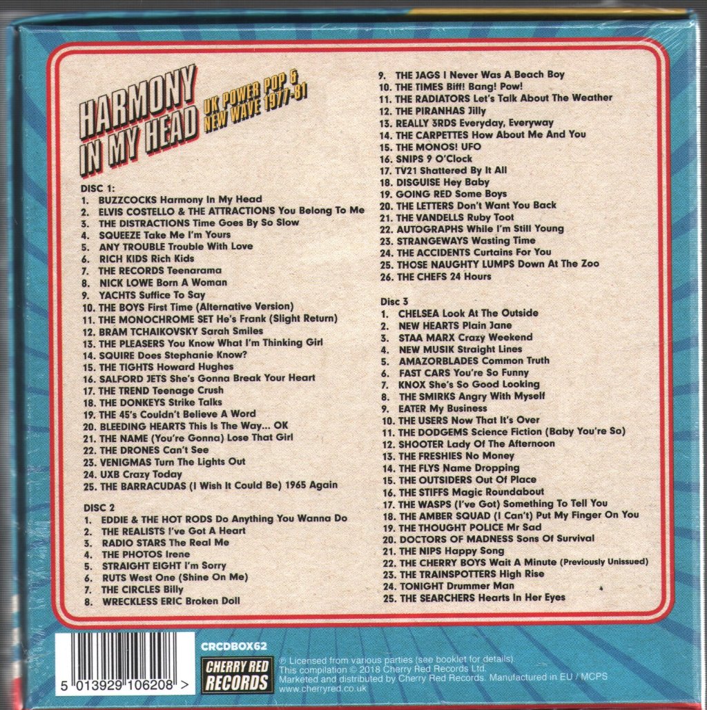 Various Artists - Harmony In My Head (UK Power Pop & New Wave 1977-81) - Cd Set