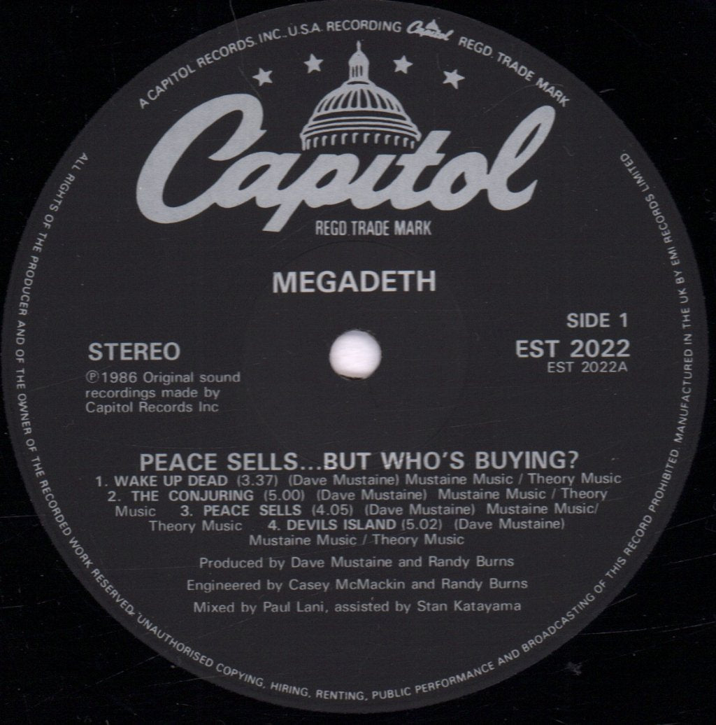 Megadeth - Peace Sells...but Who's Buying - Lp