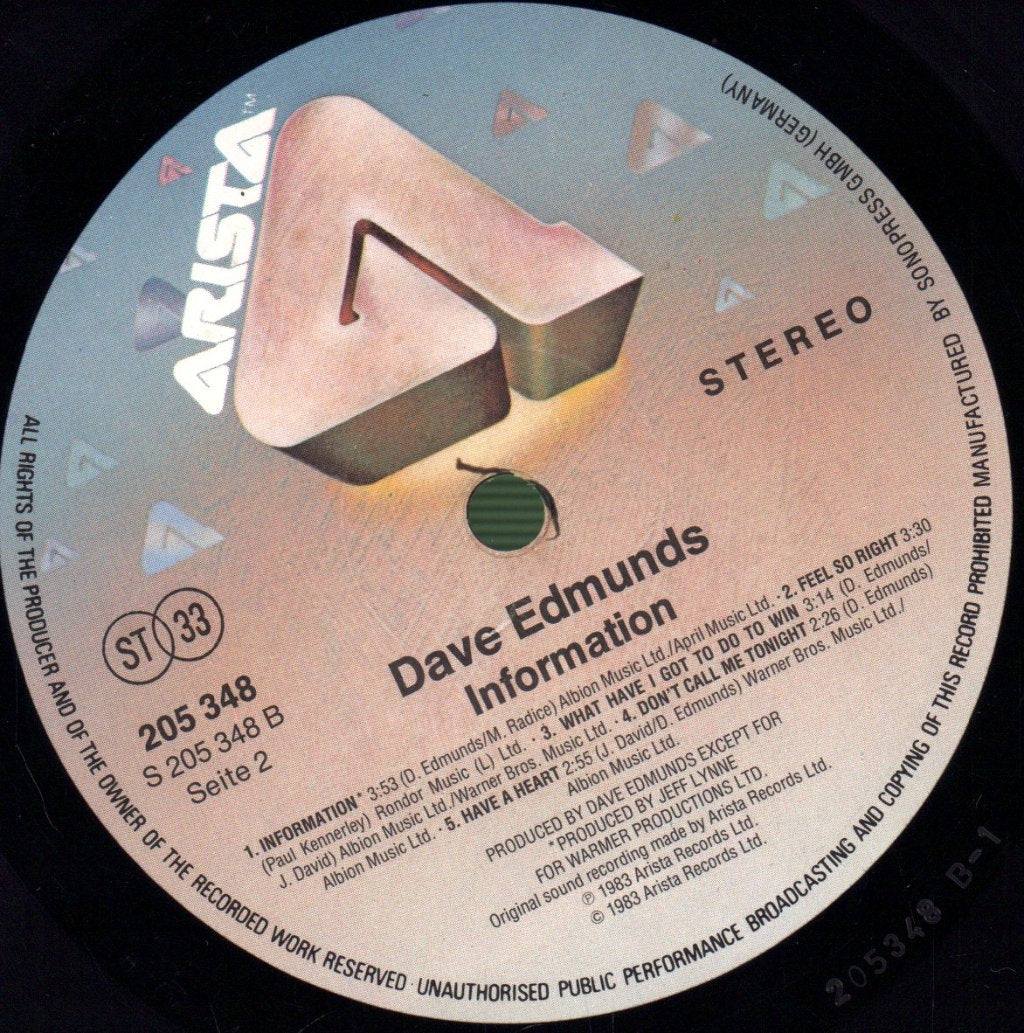 Dave Edmunds - Information - Lp