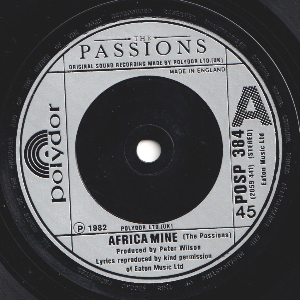 Passions (Uk Group) - Africa Mine - 7 Inch