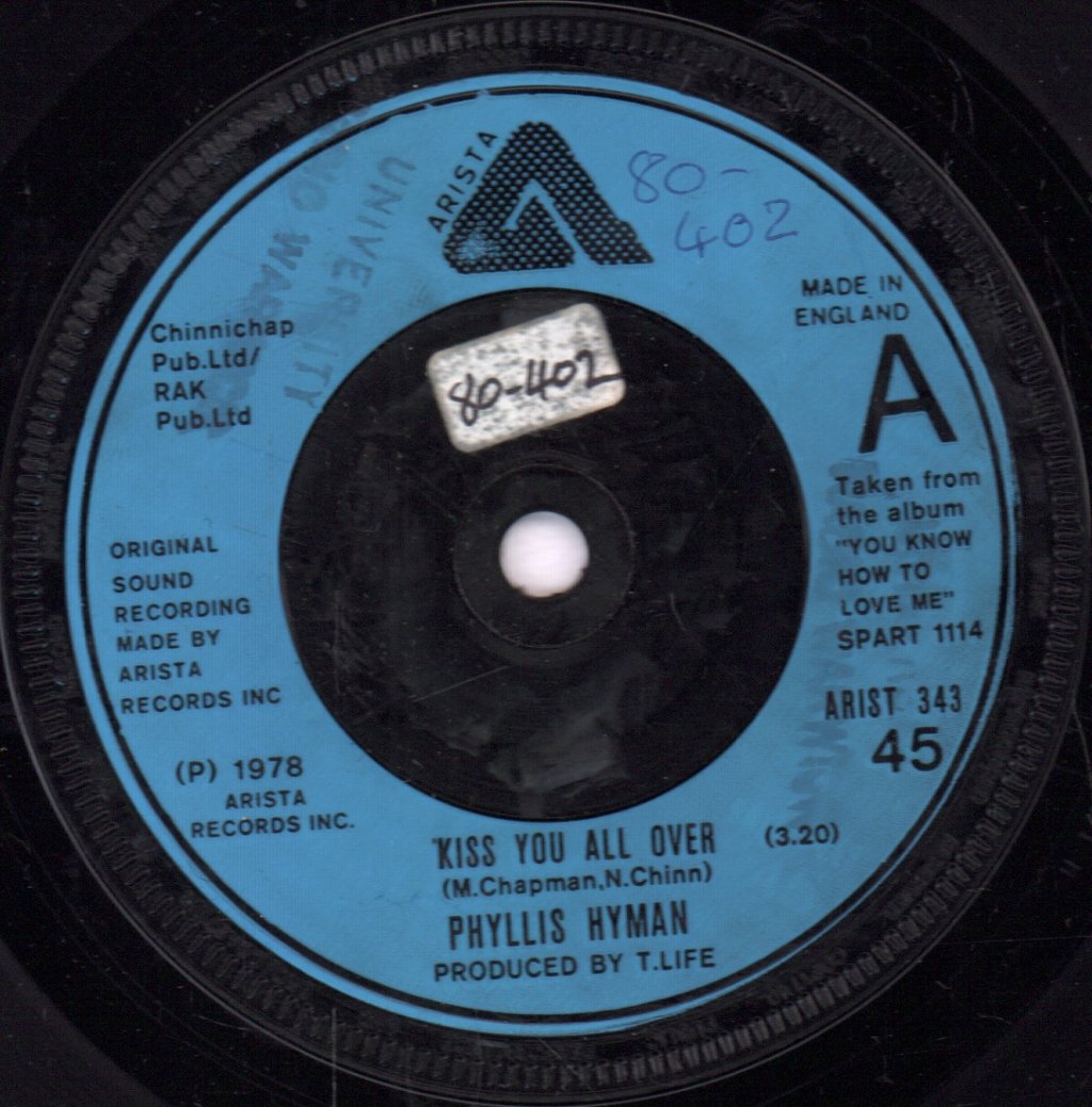 Phyllis Hyman - Kiss You All Over - 7 Inch