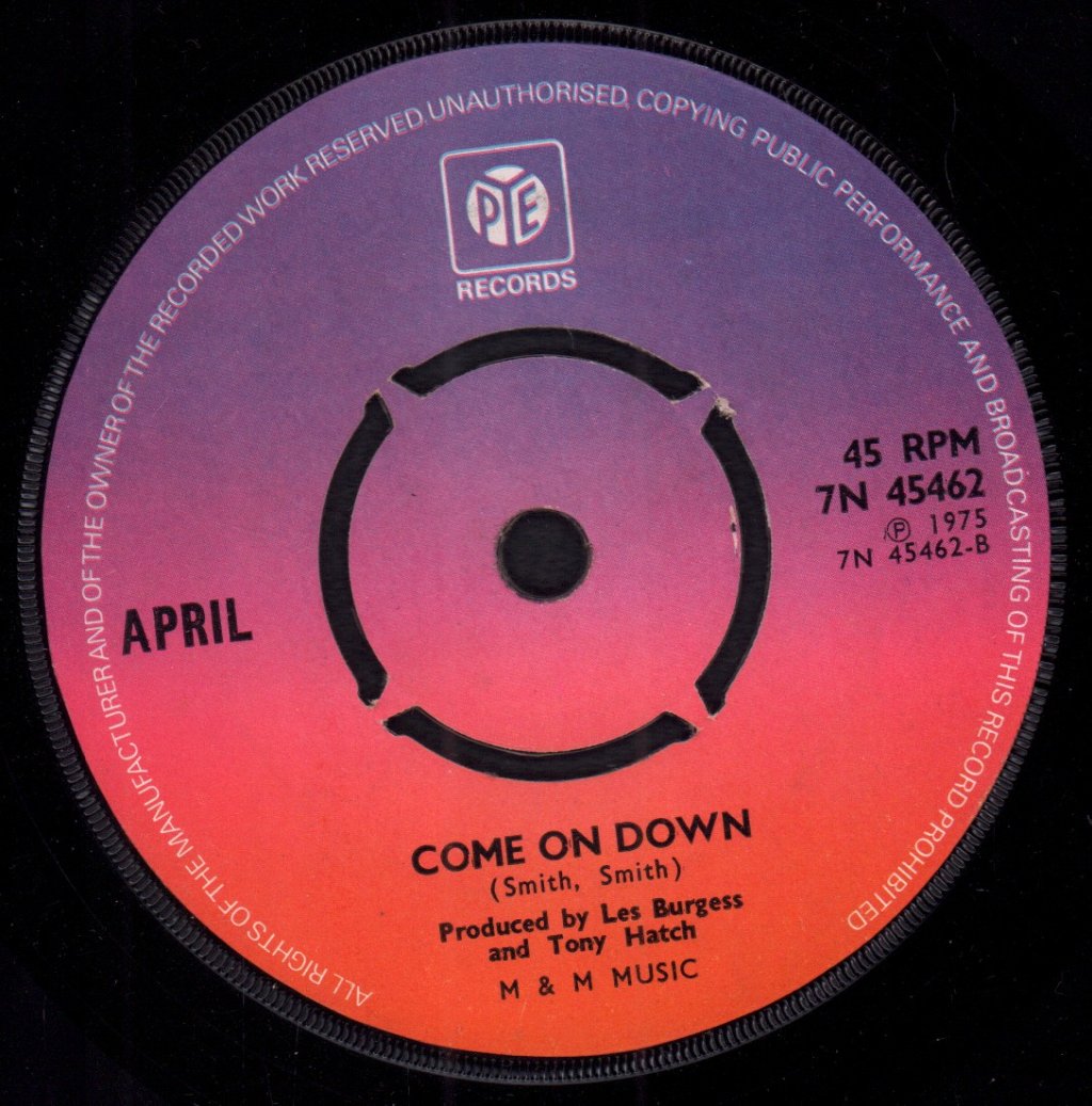 april (welsh glam/pop group) - Rollin' It Over - 7 Inch