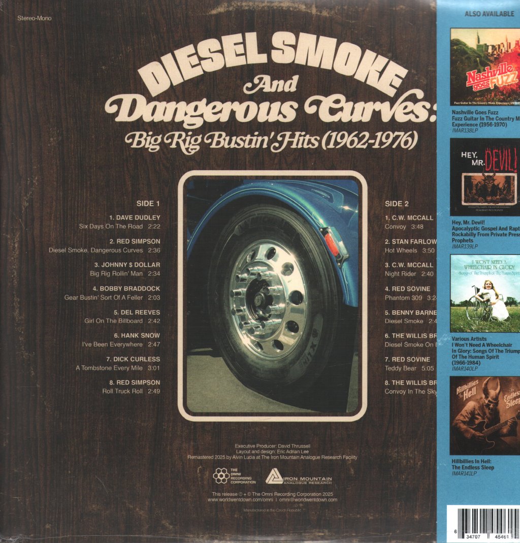 Various Artists - Diesel Smoke And Dangerous Curves: Big Rig Bustin' Hits (1962-1976) - Lp