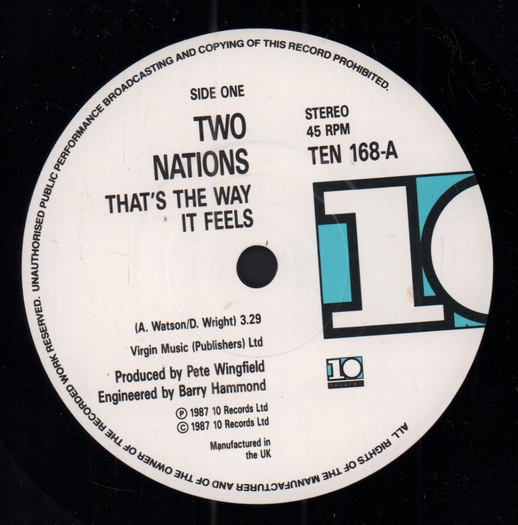 Two Nations - That's The Way It Feels - 7 Inch