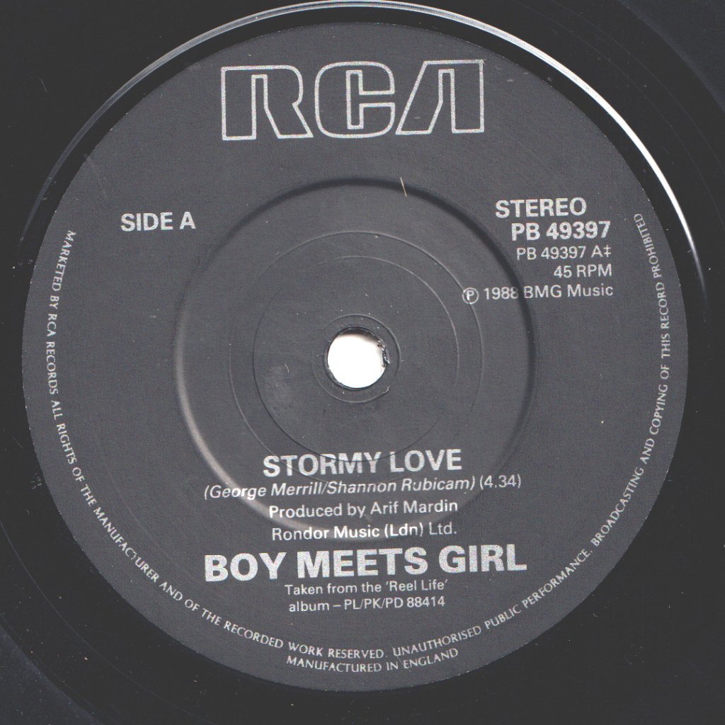 Boy Meets Girl (Pop) - Stormy Love - 7 Inch