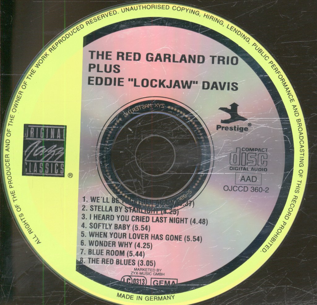 Red Garland Trio And Eddie Lockjaw Davis - Moodsville Volume 1 - Cd