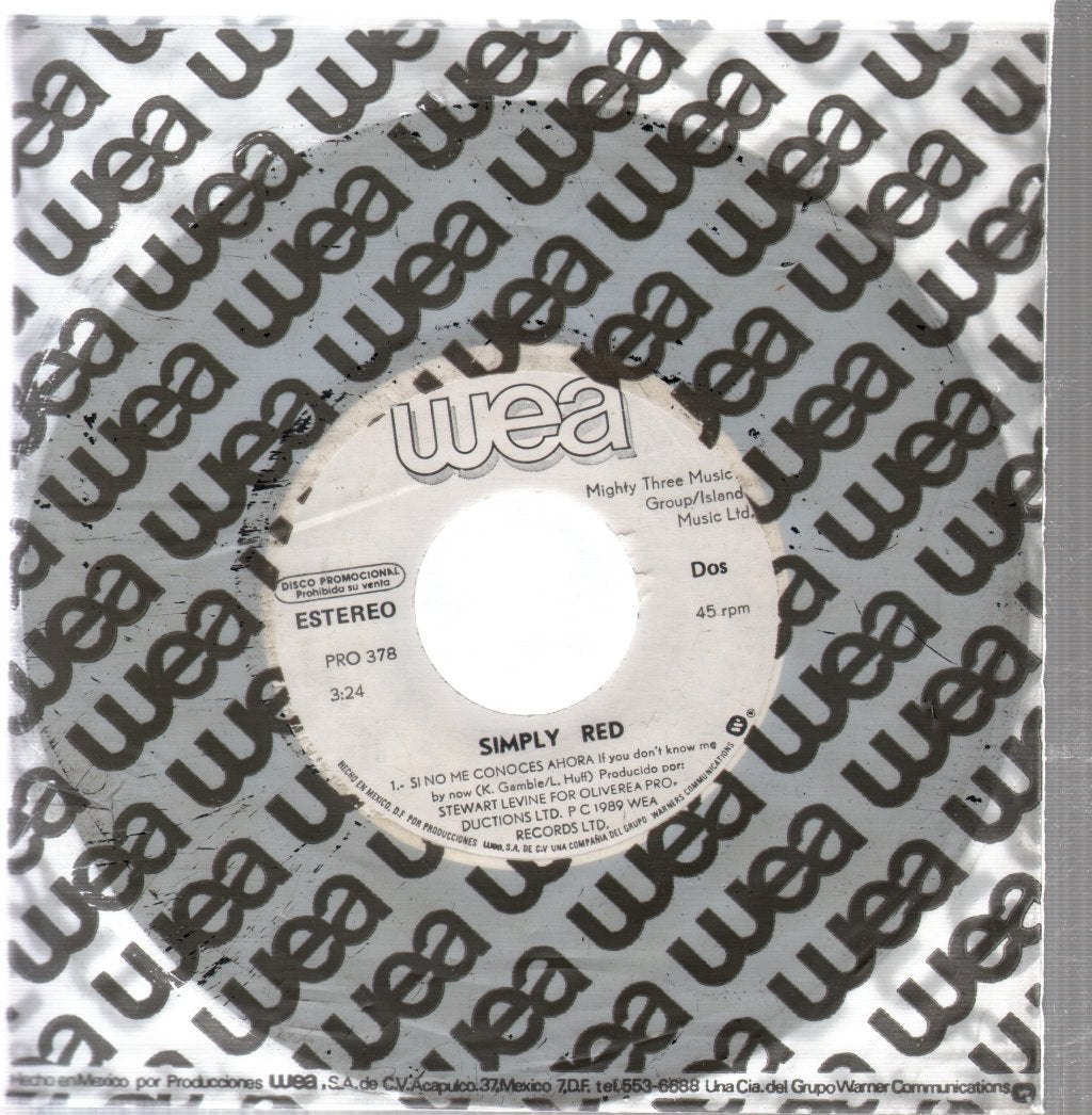 Simply Red - Si No Me Conoces Ahora - 7 Inch