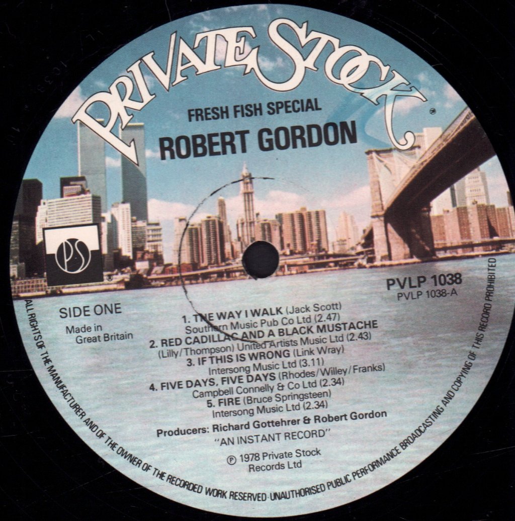 Robert Gordon With Link Wray - Fresh Fish Special - Lp