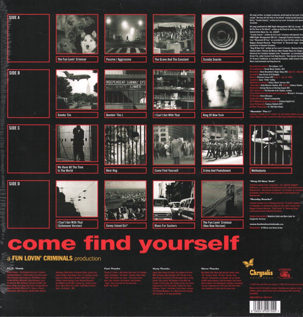 Fun Lovin' Criminals - Come Find Yourself - Lp