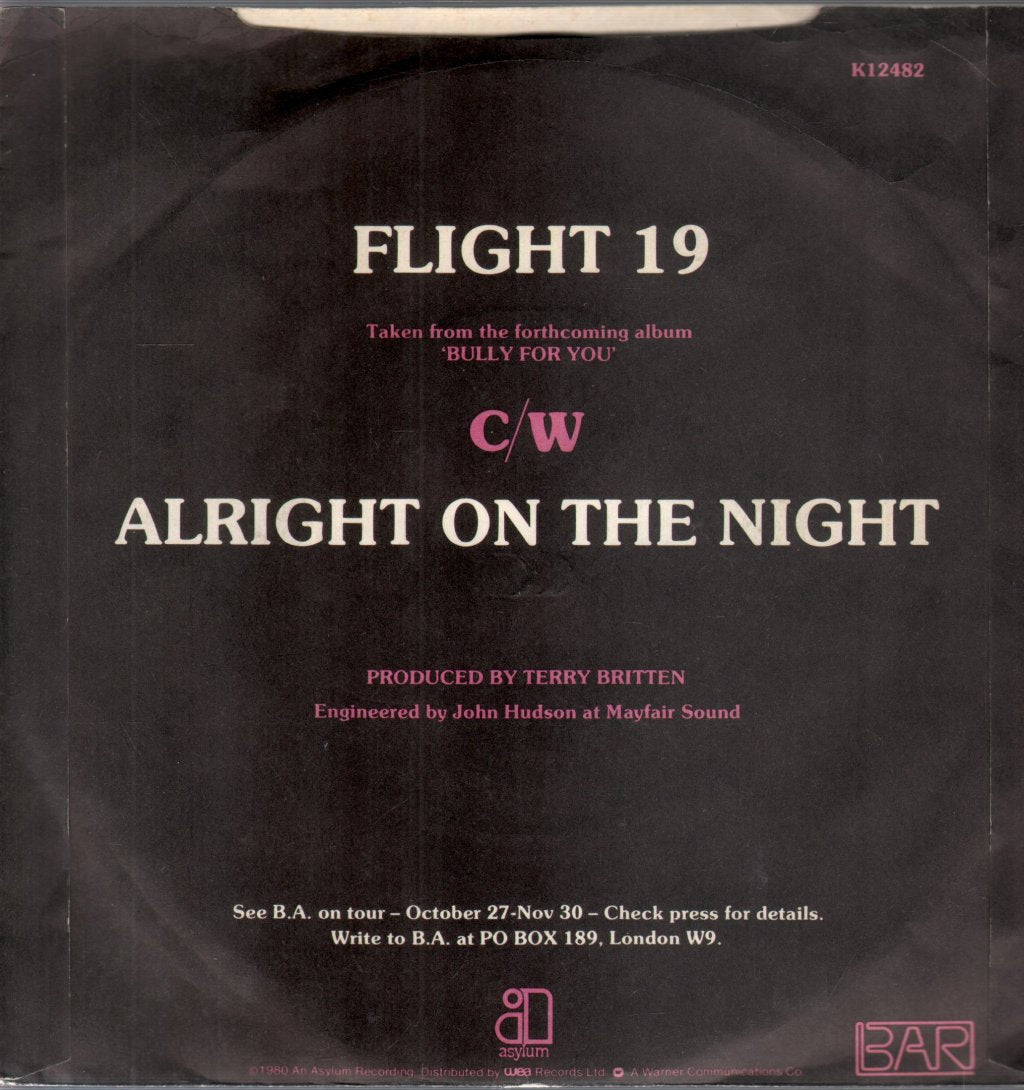 B. A. Robertson - Flight 19 - 7 Inch