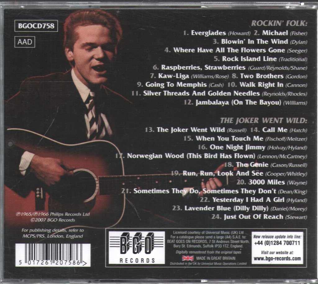 Brian Hyland - Rockin' Folk / the Joker Went Wild - Cd
