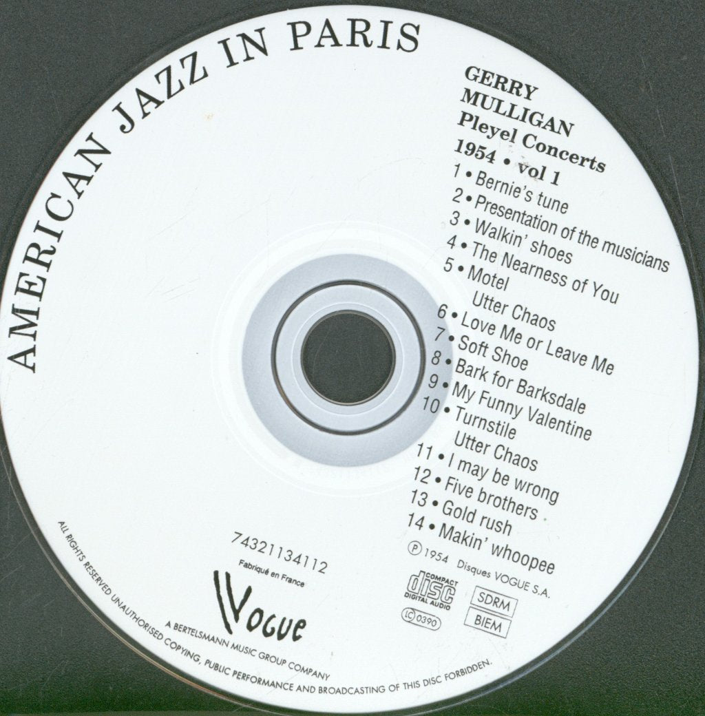 Gerry Mulligan - Pleyel Concerts 1954 Volume I - Cd