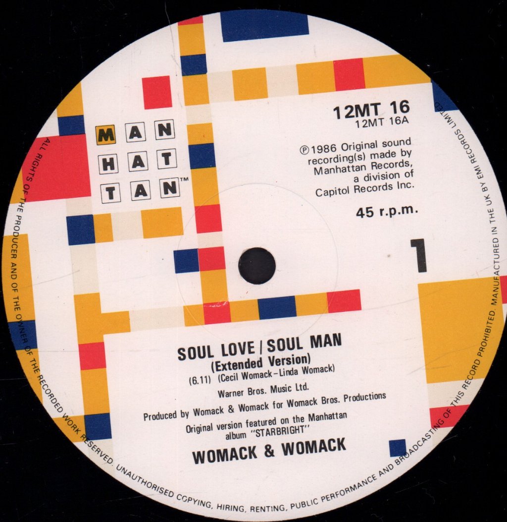 Womack And Womack - Soul Love/Soul Man - 12 Inch