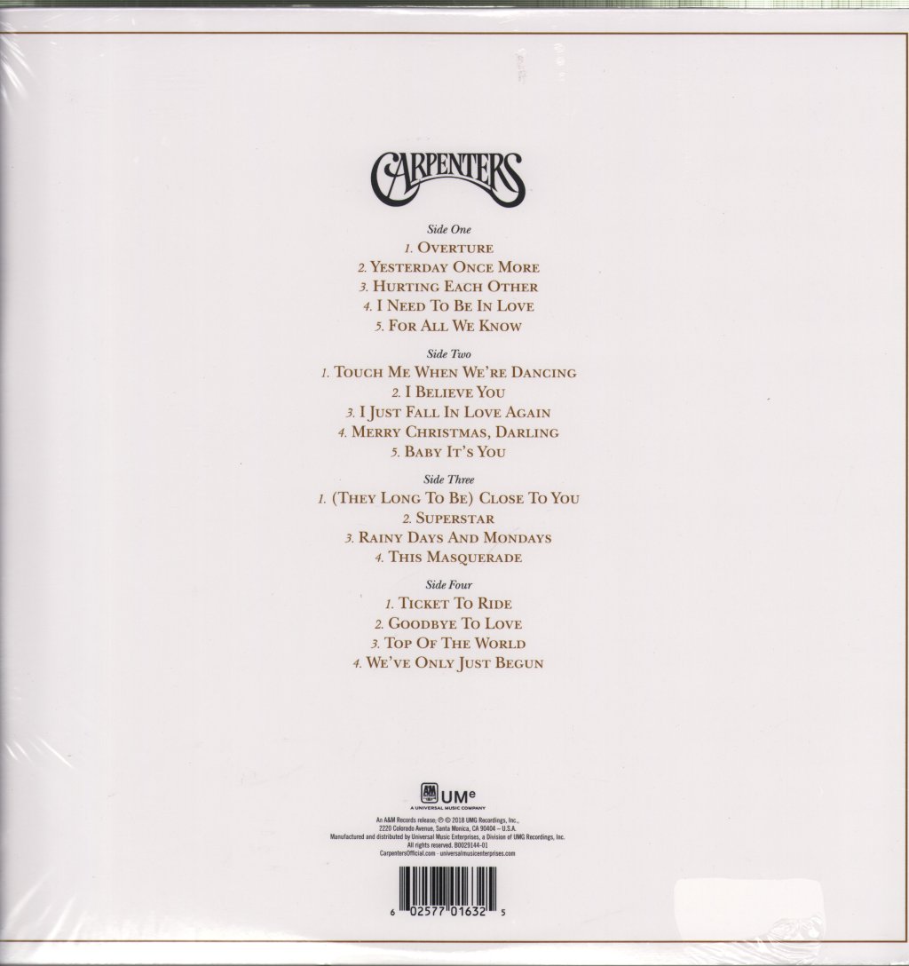 Carpenters - With The Royal Philharmonic Orchestra - Double Lp