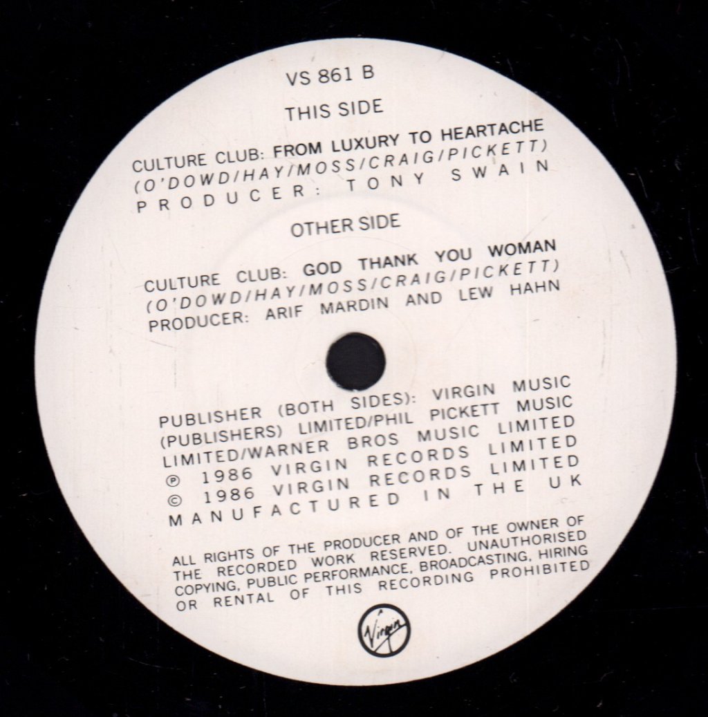 Culture Club - God Thank You Woman - 7 Inch