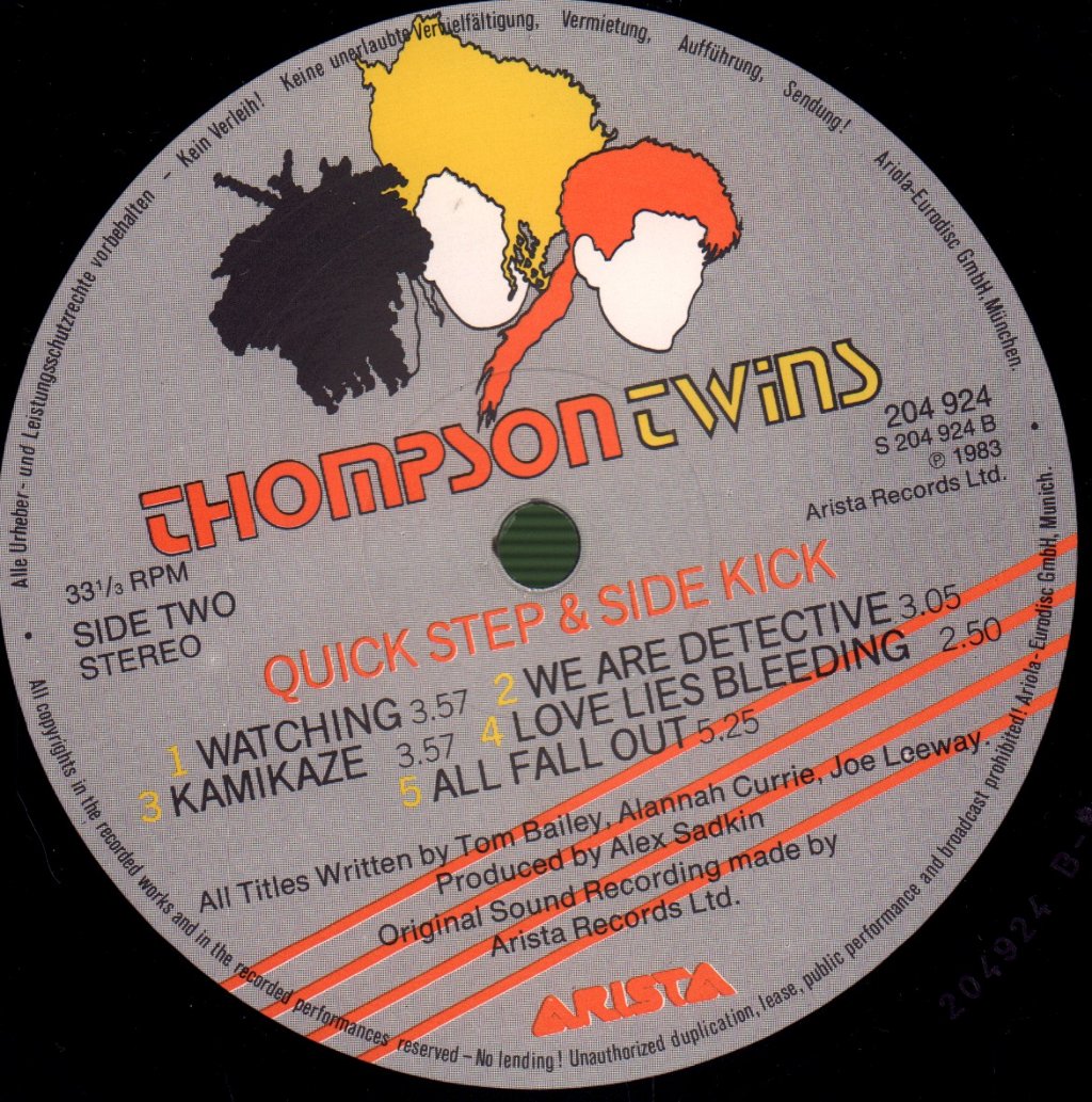 Thompson Twins - Quick Step And Side Kick - Lp