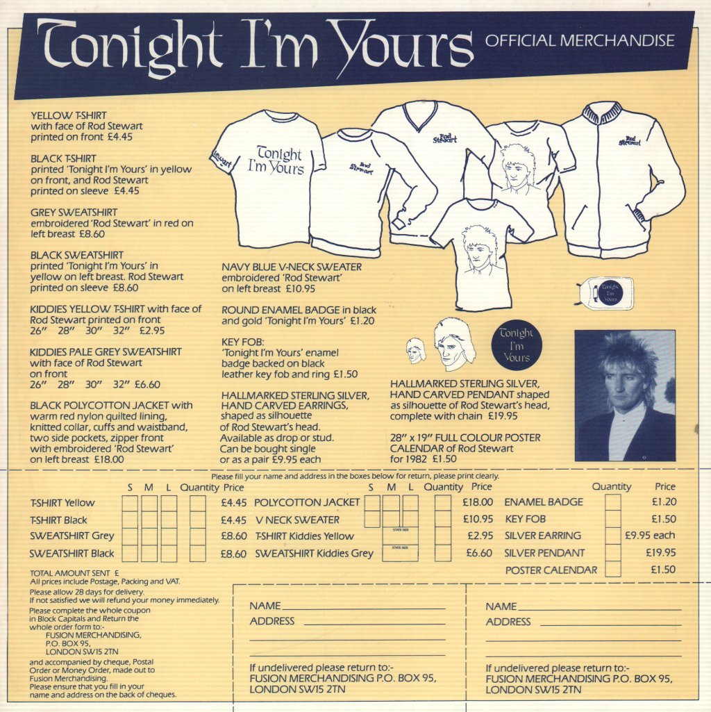 Rod Stewart - Tonight I'm Yours - Lp