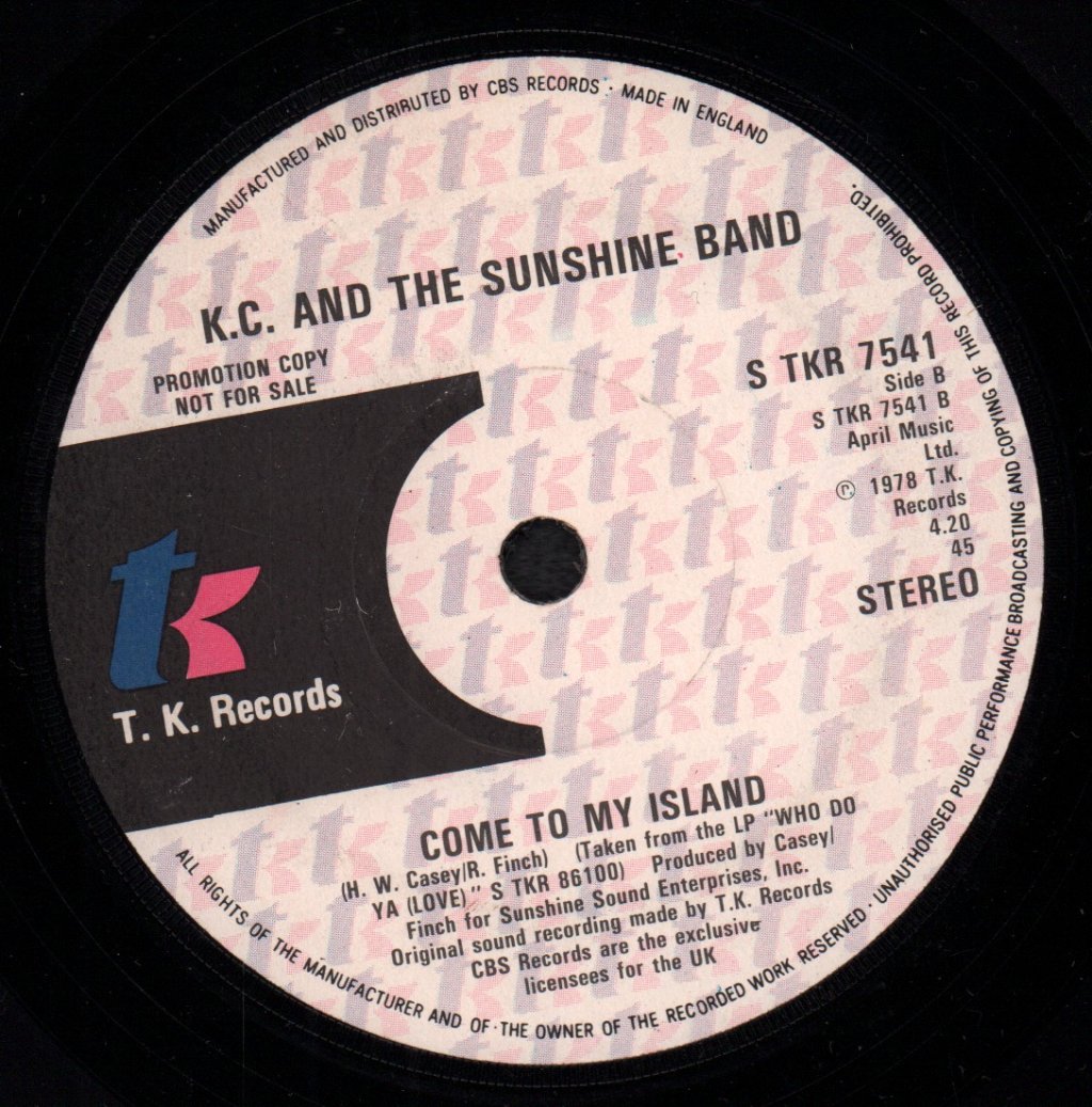 KC And The Sunshine Band - I Will Love You Tomorrow - 7 Inch