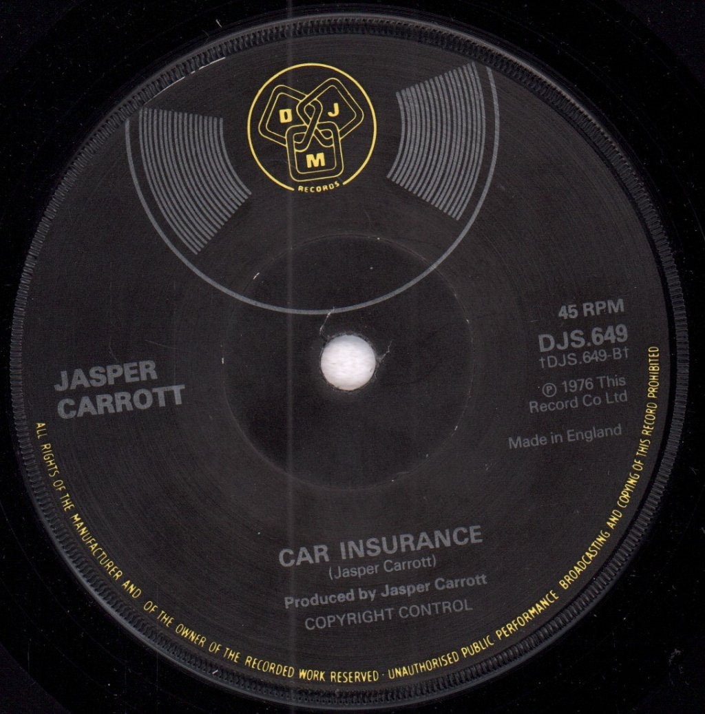 Jasper Carrott - Bickenhill Rovers Skin'ead Supporters Song - 7 Inch