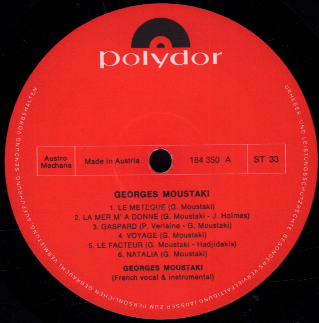 Georges Moustaki - Georges Moustaki - Lp