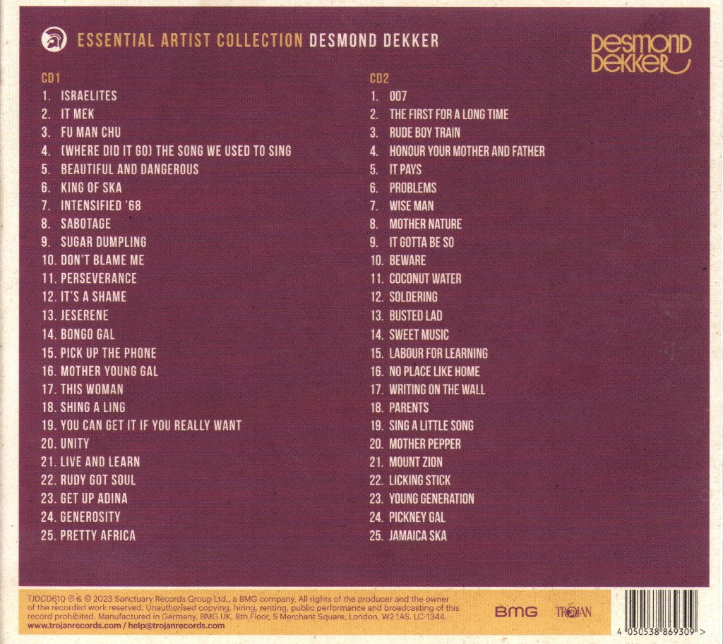 Desmond Dekker - Essential Artist Collection - Double Cd